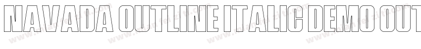 Navada Outline Italic Demo Outline字体转换
